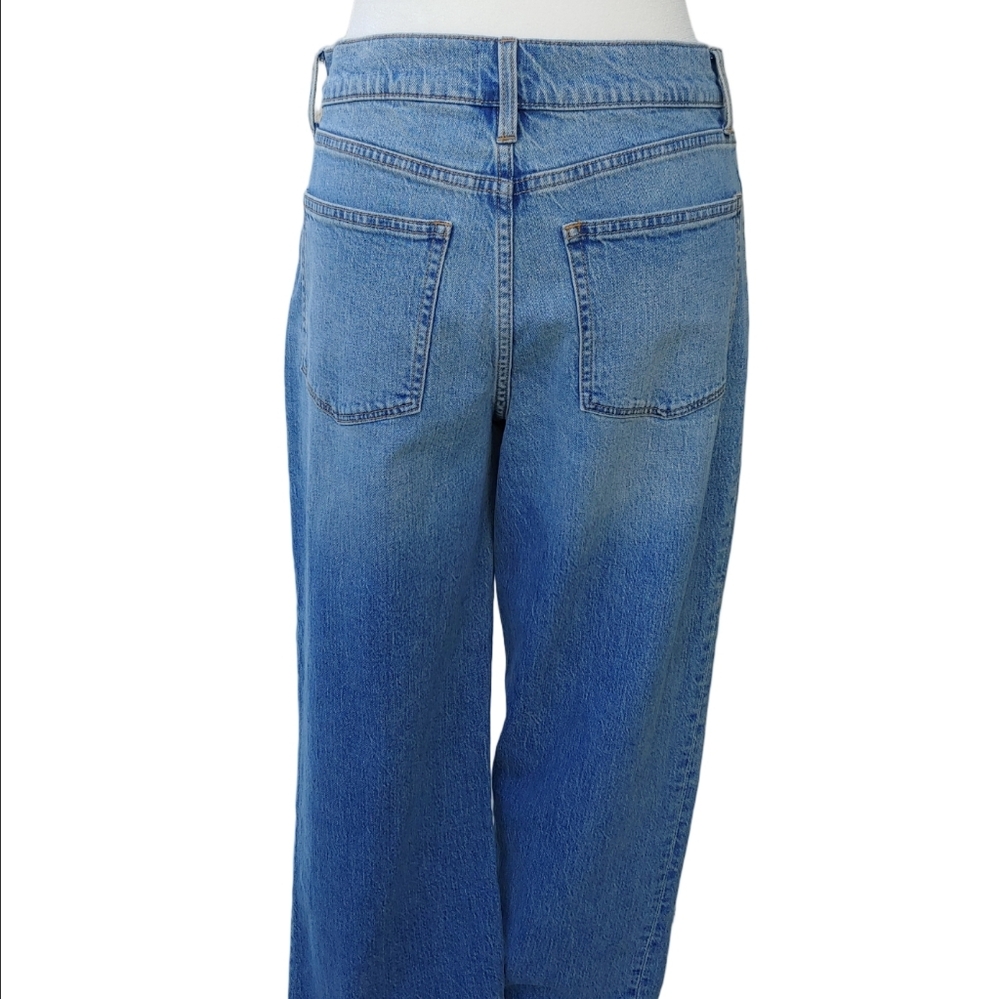 J.Crew High-Rise Slim Wide Leg Jeans in Classic Blue Women's Size 28 NWT - Picture 8 of 17
